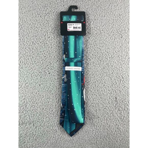 Celebrate Together Tie Mens One Size Christmas Penguin Santa Clause Kohls NWT - Picture 4 of 8